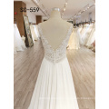 simple beach long Chiffon boho beach wedding dresses